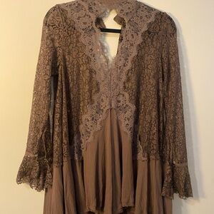 Free People Lace Long Sleeve Dress